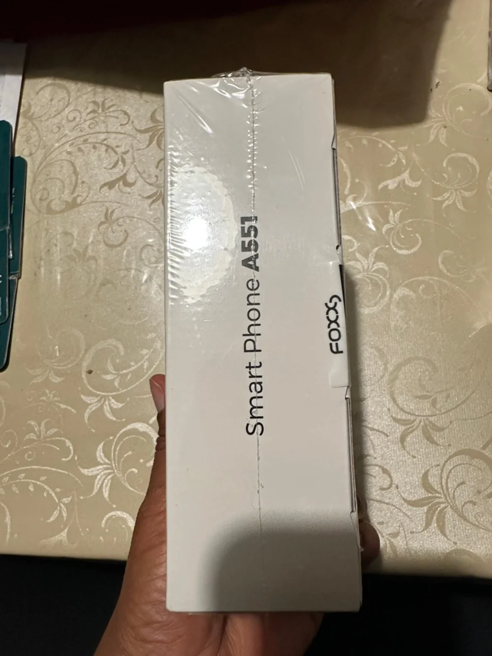 Fox Black Smartphone with Green/Blue Display